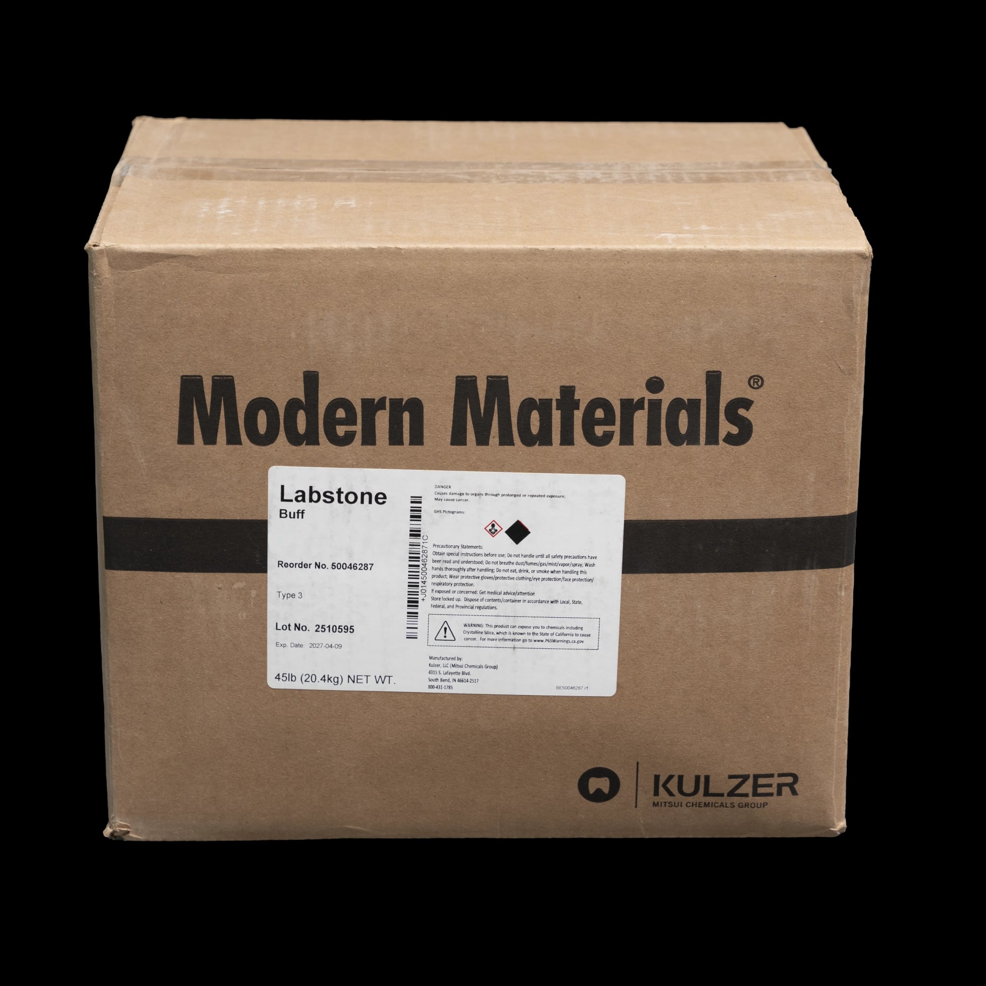 Kulzer Modern Materials Labstone Type III All-Purpose Model Stone, Buff, 45 lb Carton, 50046287