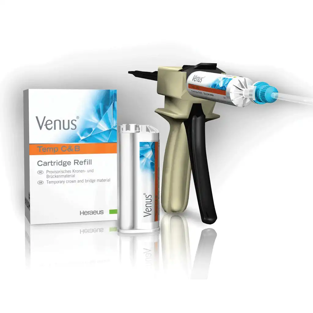 Kulzer Venus Temp 2 Temporary Crown & Bridge Material, Cartridge Refill, 50 ml, Shade A2, 1/Pk, 66049182