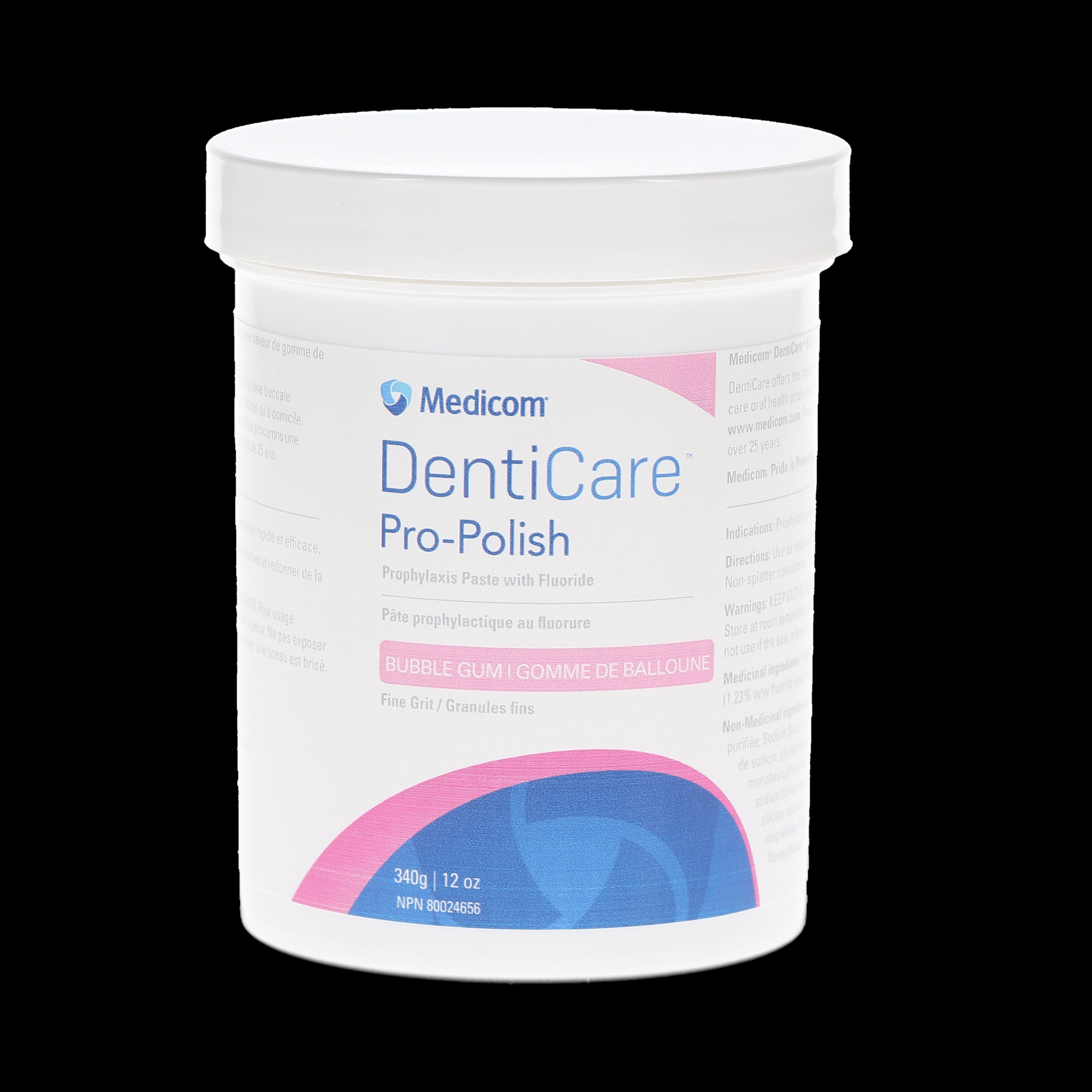 DentiCare Pro-Polish Prophy Paste with Fluoride, Fine Grit, Bubblegum, 340 g Jar, 10031-FBGUN