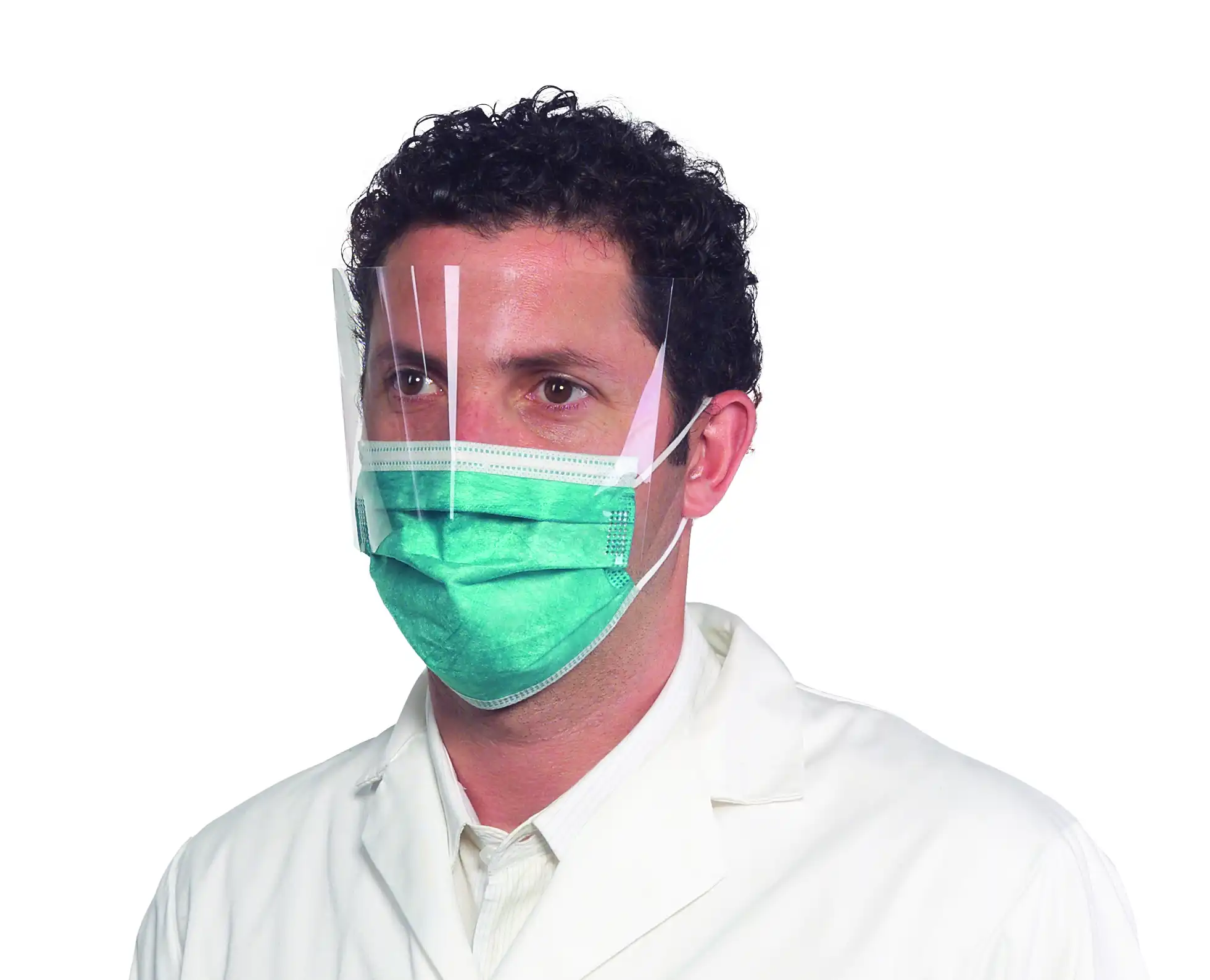 SafeMask Premier Elite ProShield Procedure Face Mask with Visor, ASTM Level 3, Teal, 25/Box, 2025