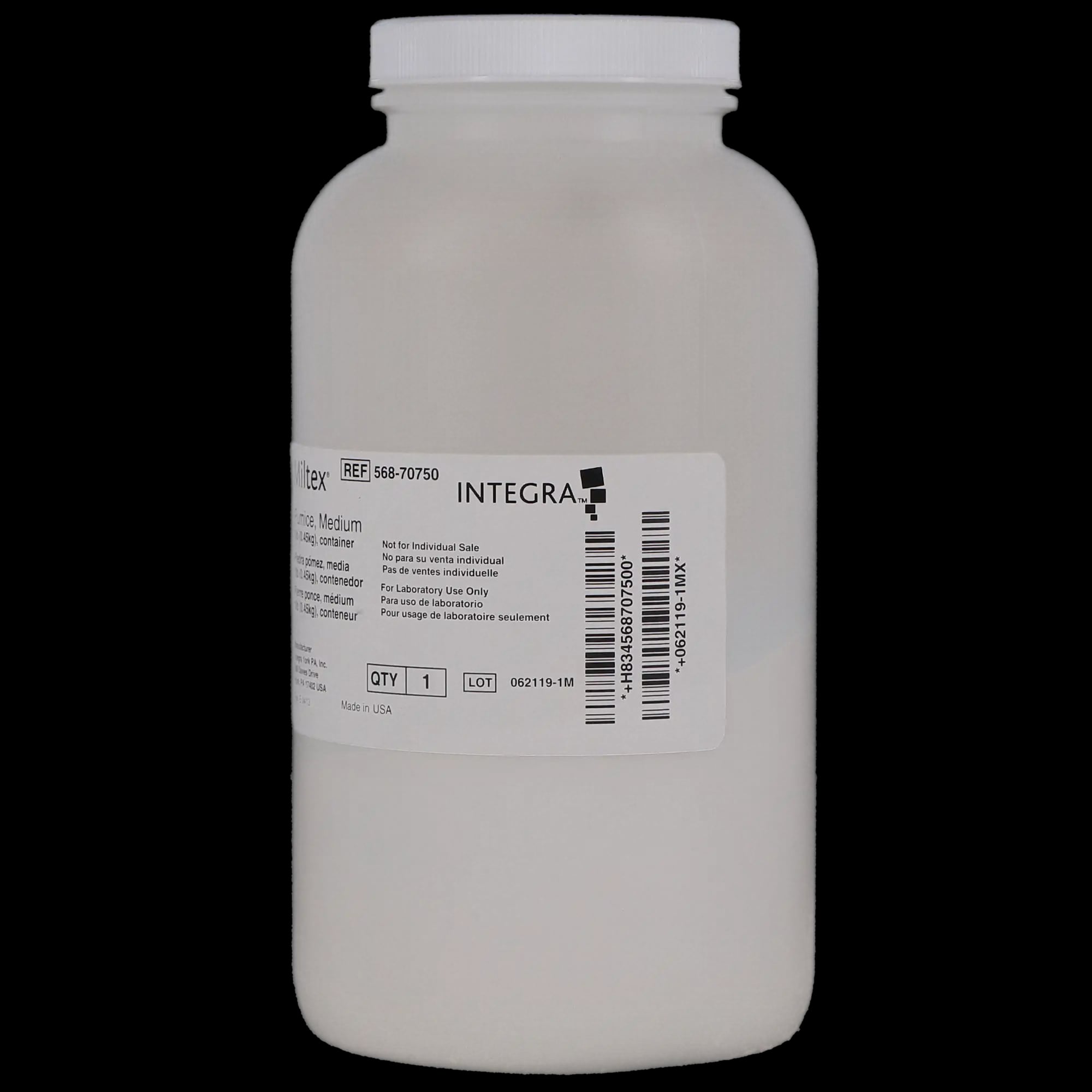 Miltex Dental Pumice, Medium Grit, 1 lb Jar, 70750
