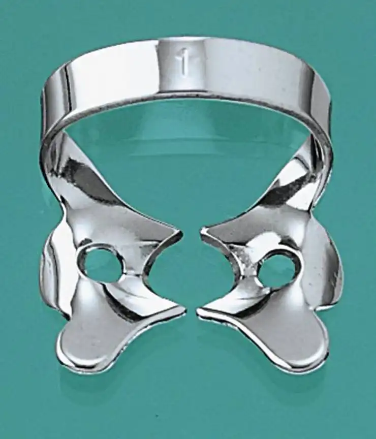 Miltex Rubber Dam Clamp #1, Winged, Bicuspid/Upper, 1/Pk, 76D-1