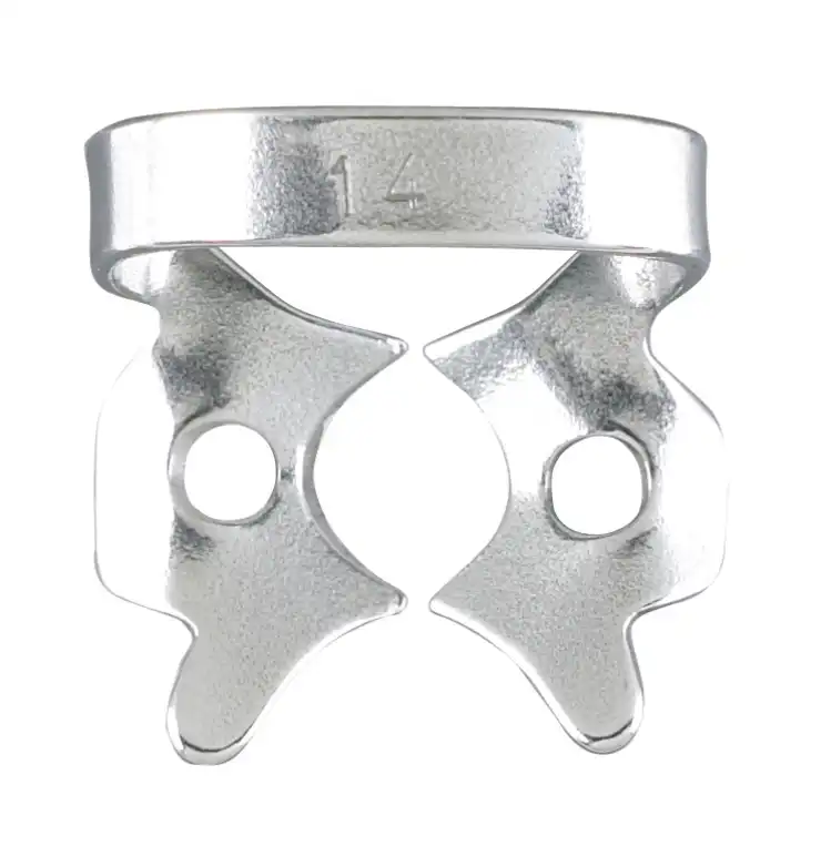 Miltex Rubber Dam Clamp #14, Winged, for Molars, Stainless Steel, 1/Pk