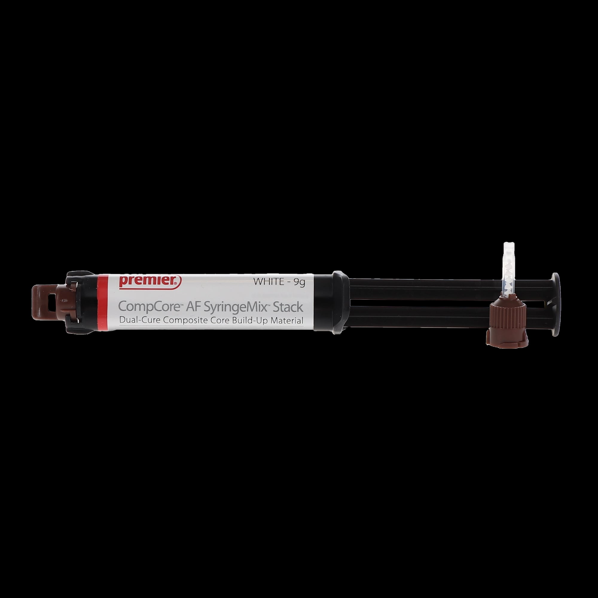 CompCore AF SyringeMix STACK Core Build-Up Material, Dual-Cure, Intro Kit, 9 g, White, 2/Pk, 3001512