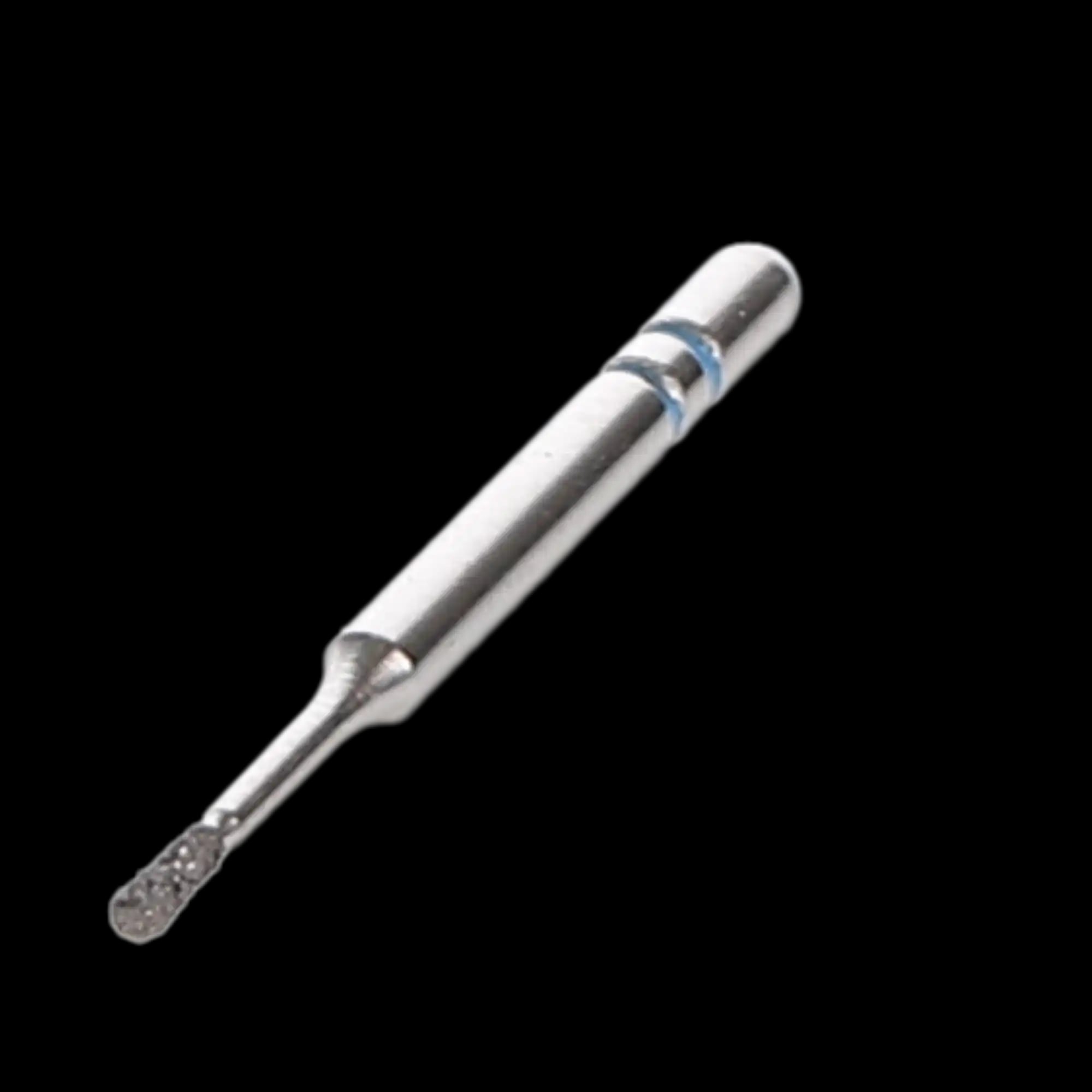 Two Striper MicroPrep Diamond Bur, FG, Pear, MP30R, Medium Grit, Blue Ring, 0.9 mm Head Diameter, 5/Pk, 2015960