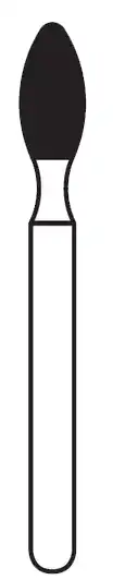 Solo Diamond Single Use Burs, FG, Football, # 1923, 2.3 mm, Medium Grit, Blue, 25/Pk, 368023M