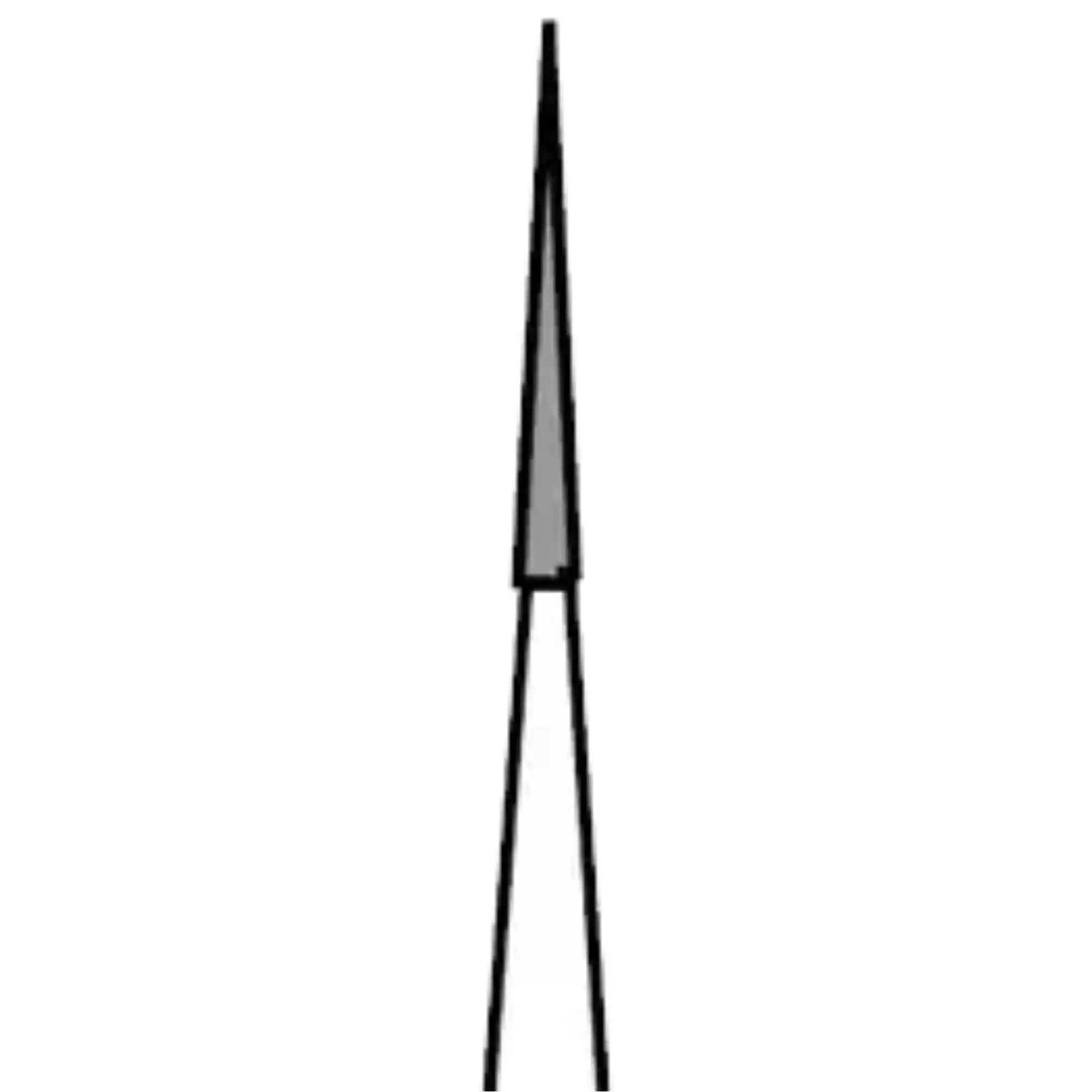 Two Striper Diamond Burs, FG, Cone Point End, Interproximal Trimmer, 201.3, 0.8 mm Major/0.3 mm Minor Diameter, Very Fine, Yellow, 5/Pk, 2015053