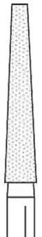 Two Striper Diamond Burs, FG, Flat-End Taper, 700.9, Coarse, Green, 1.4 mm Major/0.6 mm Minor Diameter, 9.0 mm Length, 5/Pk, 2015335