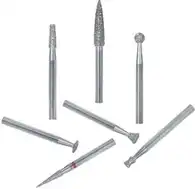 Shofu Robot Diamond Point, FG, Tapered Cylinder Flat End, ISO 173/017, 1.7 mm, Regular Grit, White, 0820-1
