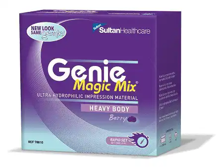 Sultan Genie VPS Light Body Impression Material, Rapid Set, Berry Flavor, Green, 50mL Cartridges, Bulk Pack of 60, #77720