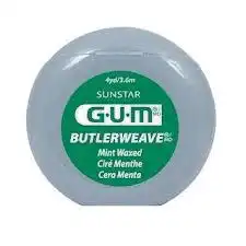 GUM ButlerWeave Waxed Dental Floss, Mint, 4 yd, 144/Pk, 1815PQB
