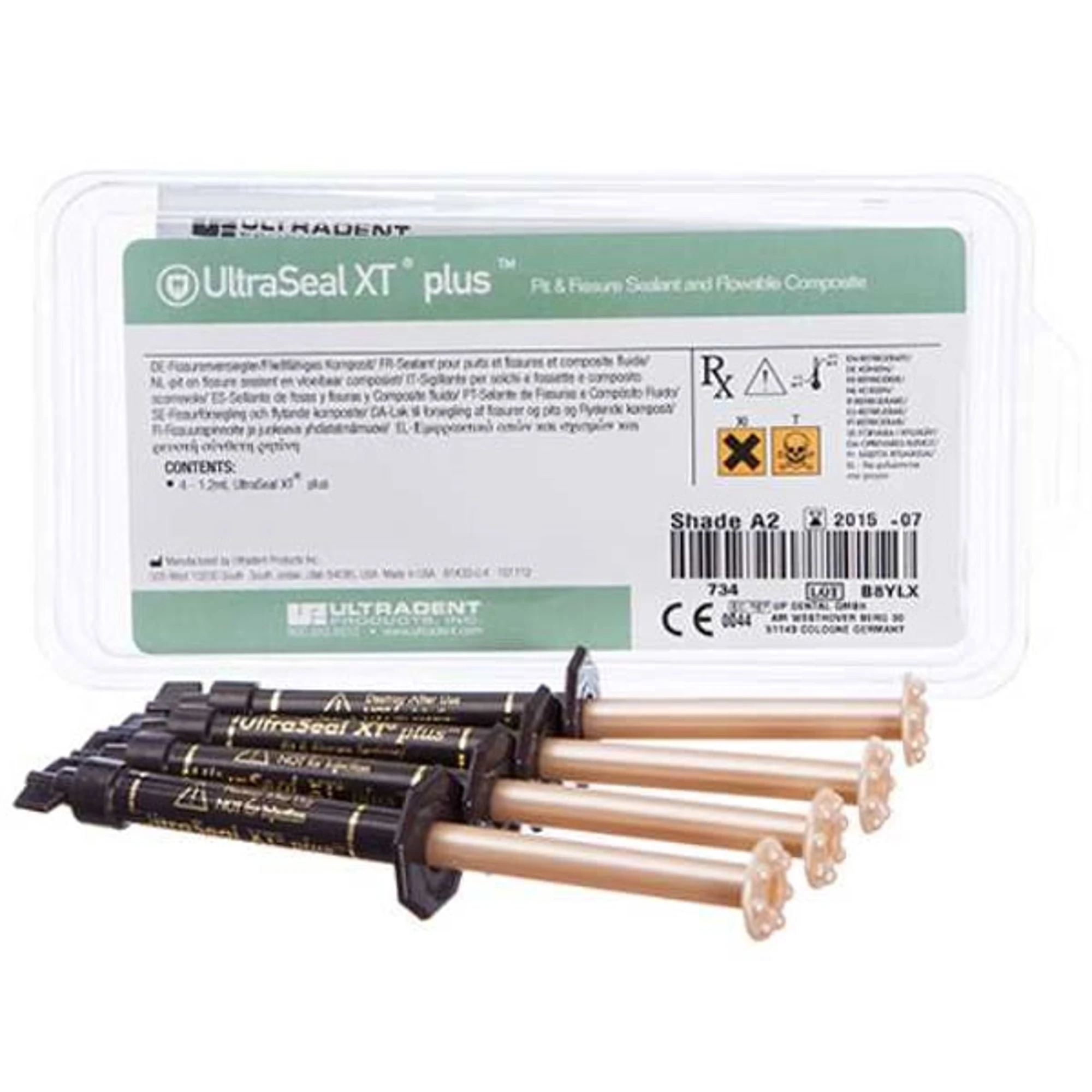 UltraSeal XT plus Pit and Fissure Sealant, A2, 4 x 1.2 ml Syringes, Refill, 734