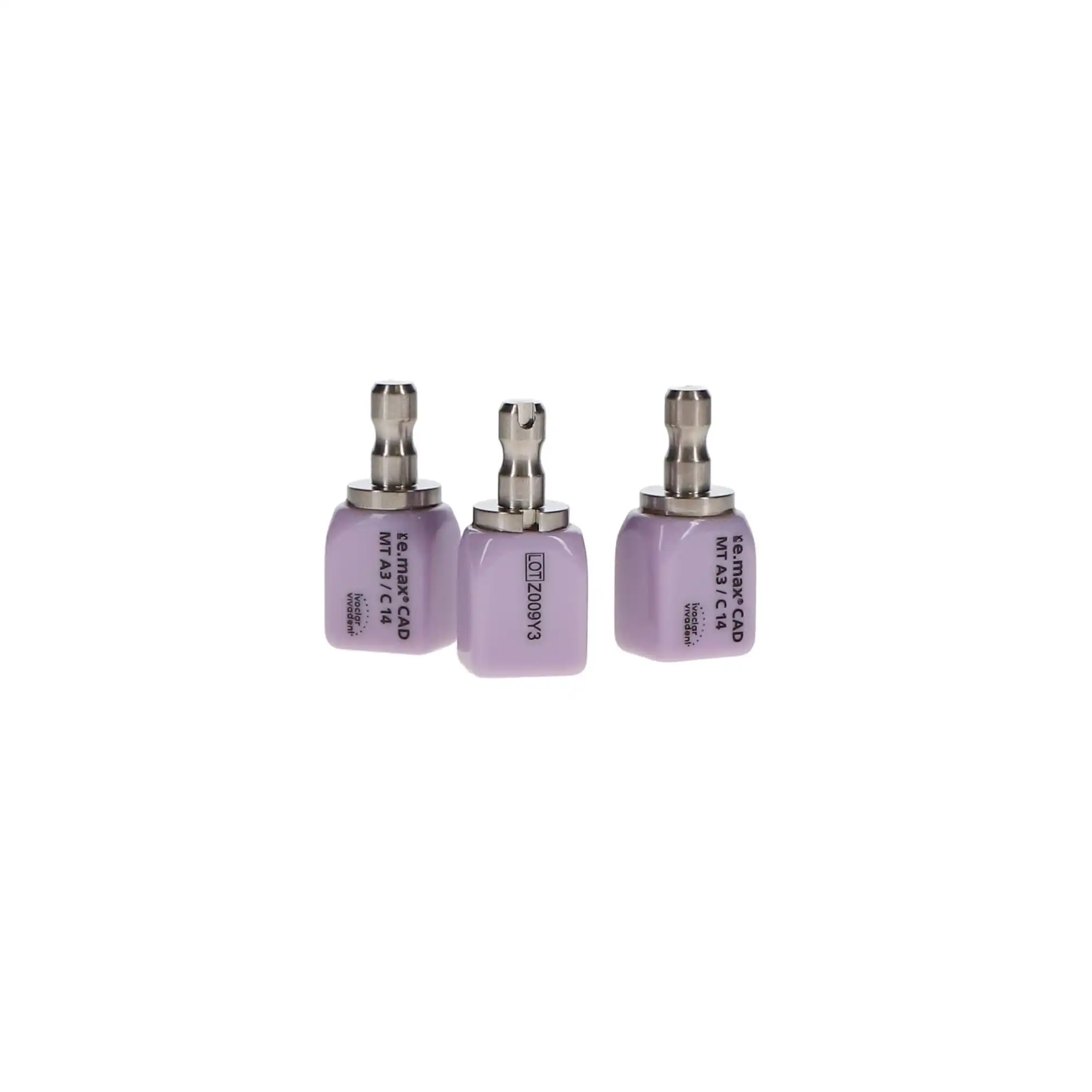 IPS e.max CAD Lithium Disilicate CAD/CAM Block, Medium Translucency, C14, A3, 5/Pk, 680030