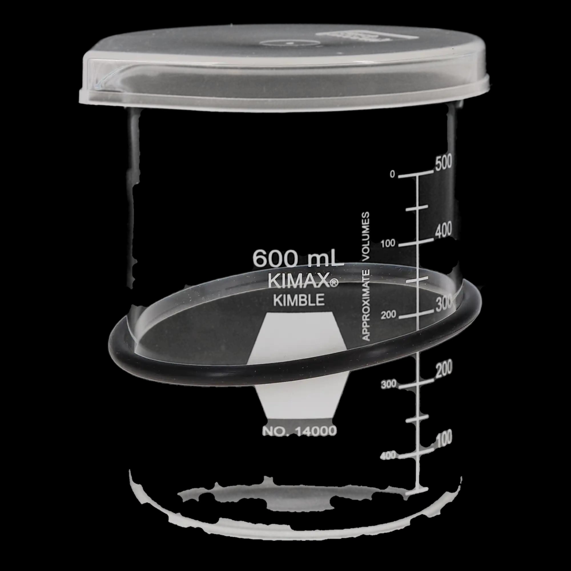 BioSonic Borosilicate Ultrasonic Cleaner Beaker, 600 ml, with Cover and Positioning Ring, UC-53
