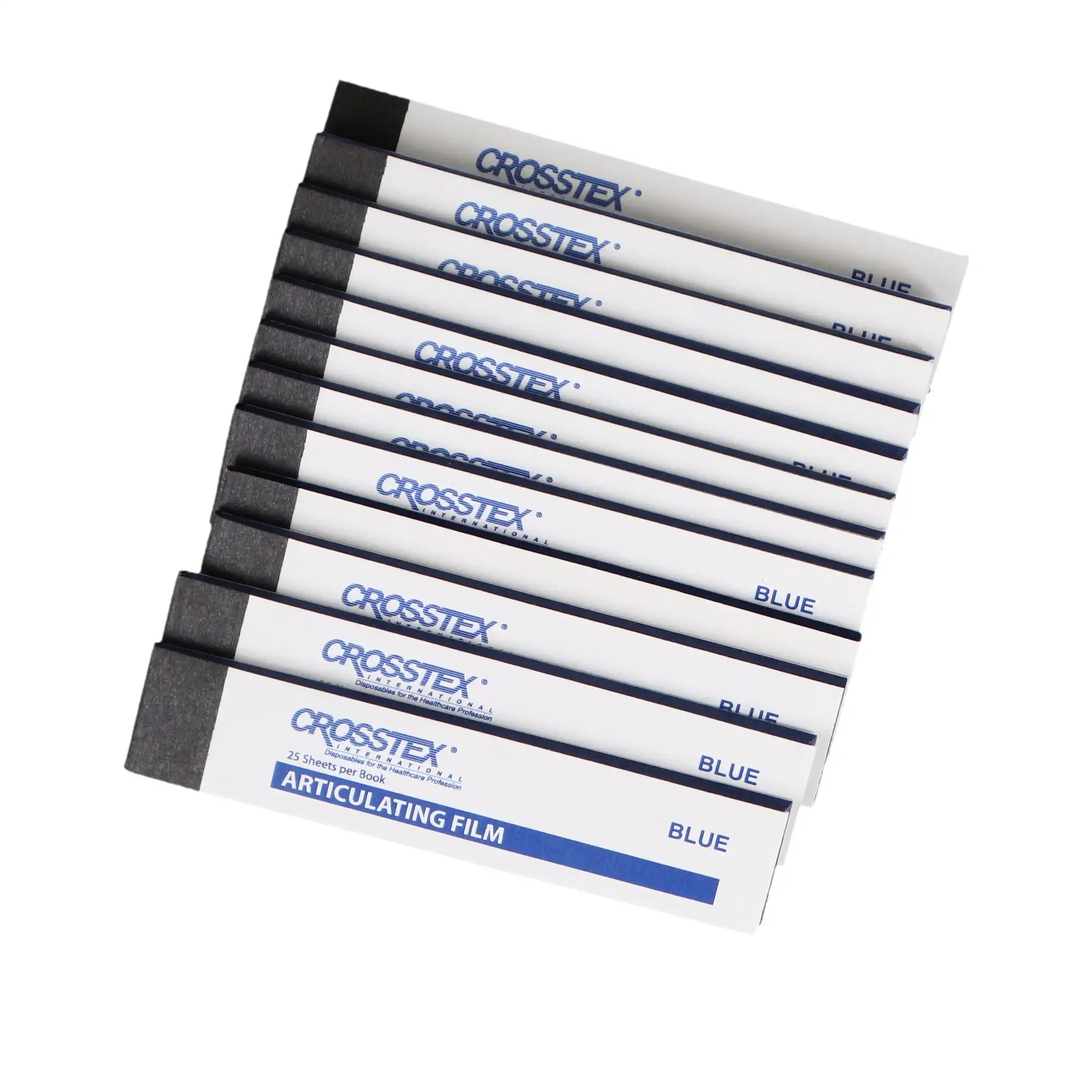 Crosstex Precisely True Articulating Paper Pre-Cut Strips, XXX-Thin, 13 Microns, True Blue, 144 Sheets/Box, TPP