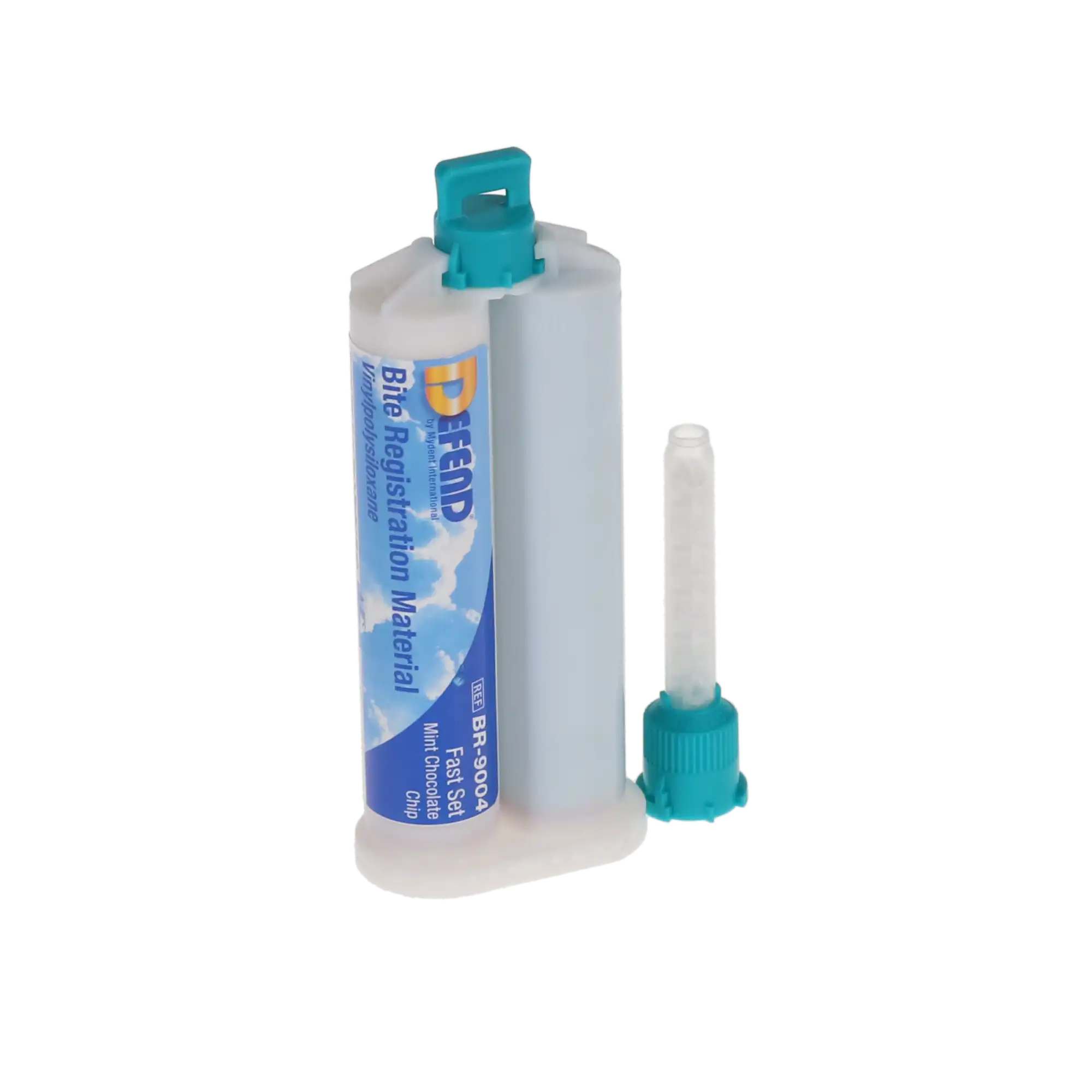 Defend Bite Registration Material, Hard Fast Set, Unflavored, Blue, 2 x 50 mL Cartridges, BR9010
