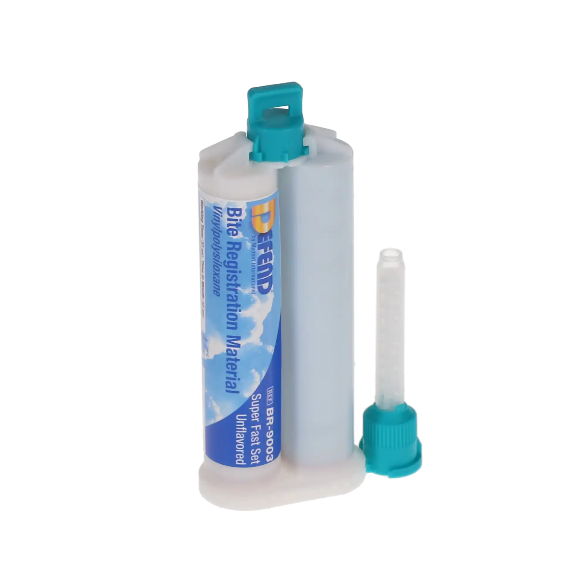 Defend Bite Registration Material, Super Fast Set, Mint Chocolate Chip, Light Blue, 2 x 50 mL Cartridges, BR9005