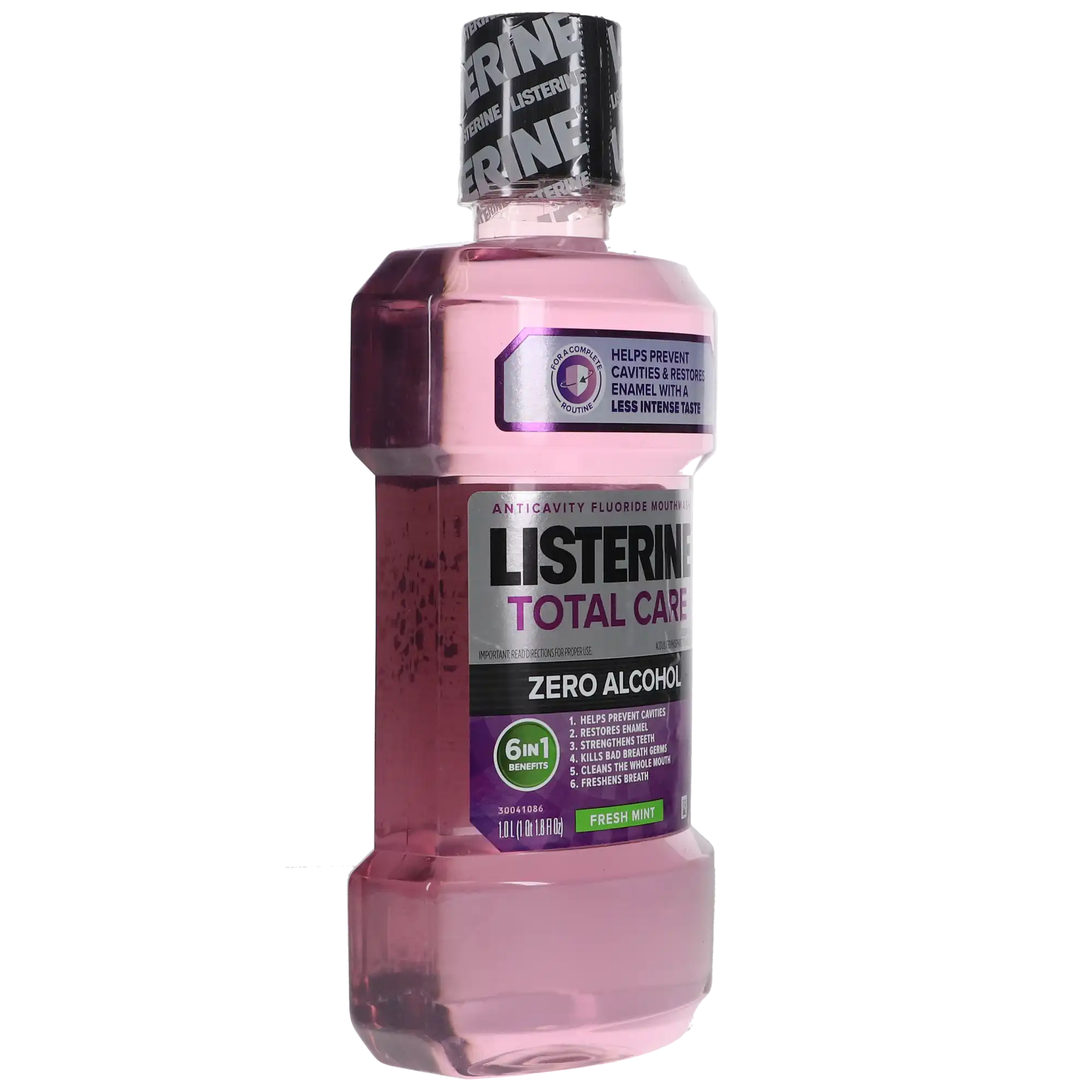Listerine Total Care Zero Anticavity Mouthwash, Alcohol-Free, Mint, 1 L, 30671