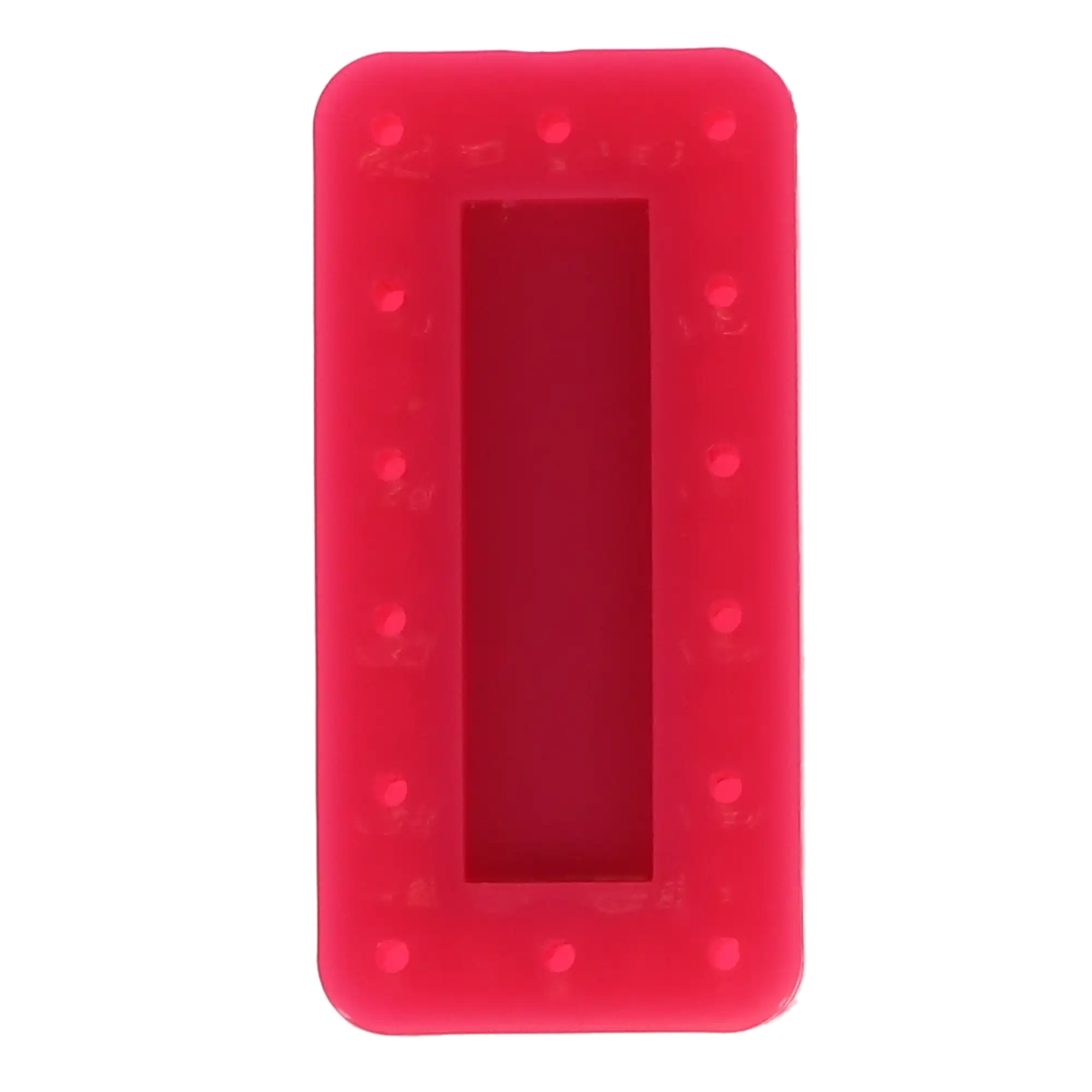 Magnetic Bur Block, 14-Hole, Rectangular, Neon Pink, 1/Pk, OR415