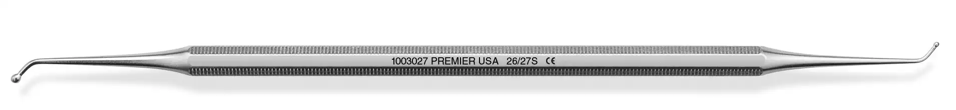 American Eagle Instruments Burnisher DE 26/27B Ball/Ball Double-End, 2.0mm/1.5mm, Stainless Steel, Standard Handle, AEB26-27B