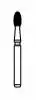 NTI 12-Fluted Trimming & Finishing Carbide Bur, FG, Football, #7406, 1.8 mm, 5/Pk, H379-018