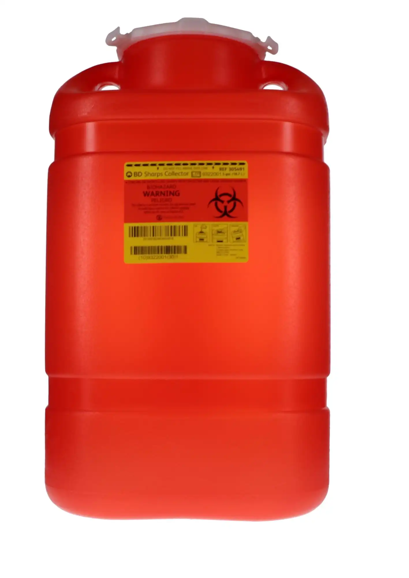 BD Multi-Use One-Piece Sharps Collector, Open Top, 19.7 Qt (5 Gal), Extra Large, Red, 1/Pk, 305491