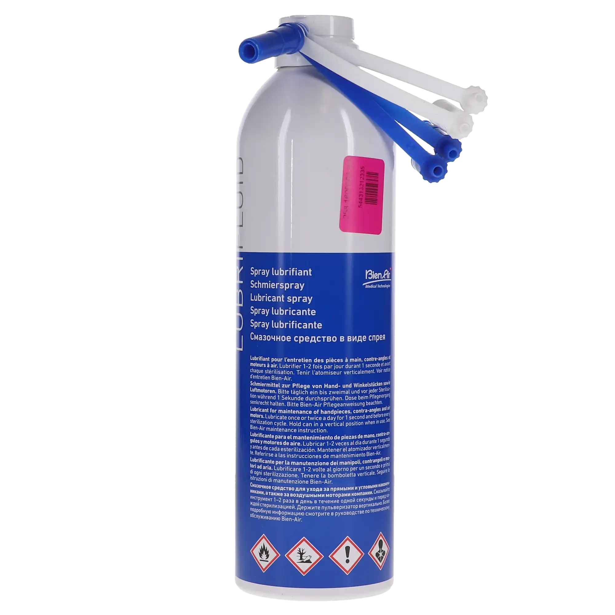 Bien-Air Lubrifluid Handpiece Lubricant Spray, 500 ml Can, 1/Pk, 1600064-006