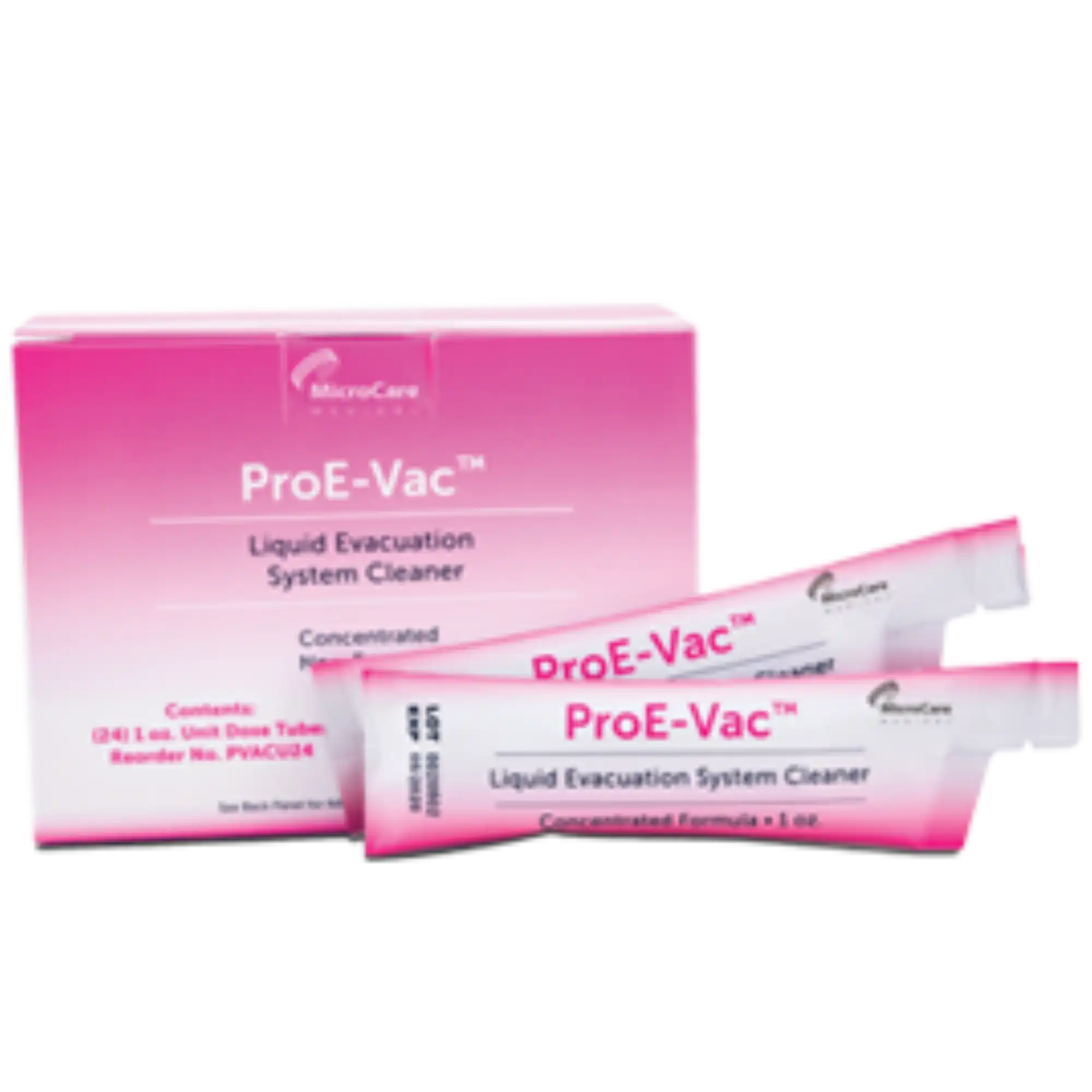 ProE-Vac Liquid Evacuation System Cleaner, Unidose, 1 oz, Fresh Mint, 24/Pk, PVACU24