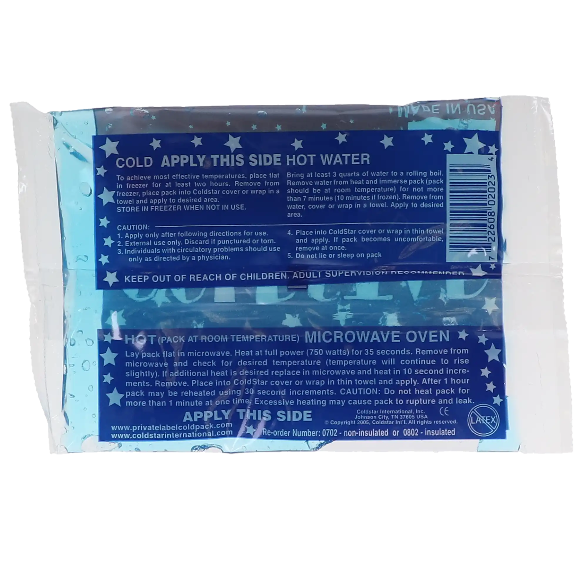 Coldstar Reusable Hot/Cold Gel Pack, 4.5" x 7", 48/Case, 70210