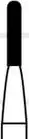 Alpen Carbide Operative & Surgical Bur, FG, Round End Fissure, #1155, 0.8 mm, 10/Pk, R101155