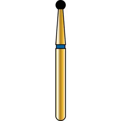 Alpen Multilayer Diamond Bur, FG, Round #801, 1.6 mm, Coarse, Blue, 5/Pk, R801C016FG