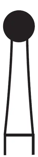 Alpen SteriX Operative Carbide Bur, FGOS, Round, #8, 2.3 mm, 10/Pk, RS500008
