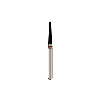 Alpen X1 Diamond Single Use Burs, FG, #856-014SC, Tapered Round End, Super Coarse, Black, 1.4 mm, 25/Pk, X856SC014