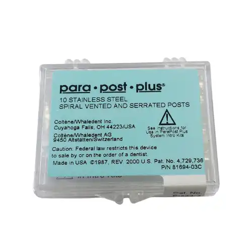 ParaPost Plus Stainless Steel Endodontic Post, Size 5.5 (0.055"/1.40mm), Purple, 10/Pk, P24455