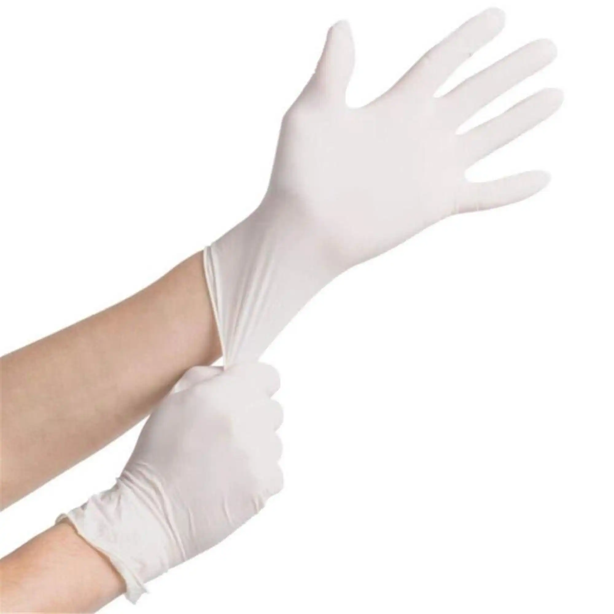 BeeSure Latex Powder-Free Exam Gloves, Large, Natural, 100/Box, 2818