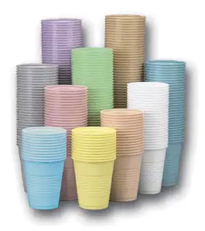 Crosstex International Plastic Cups, 5 oz (148 ml), Green, 1000/Case, CXGR