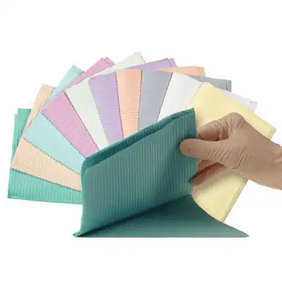 Crosstex Polyback Patient Bibs, 3-Ply Paper/1-Ply Poly, Lavender, 13" x 19", 500/Case, WPXLV