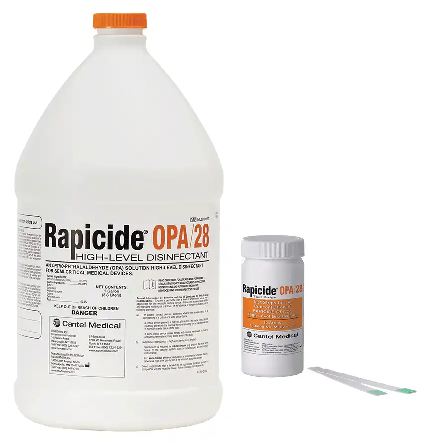Rapicide OPA/28 High-Level Disinfectant, 0.575% Ortho-Phthalaldehyde, 1 Gallon Bottle, ML02-0127