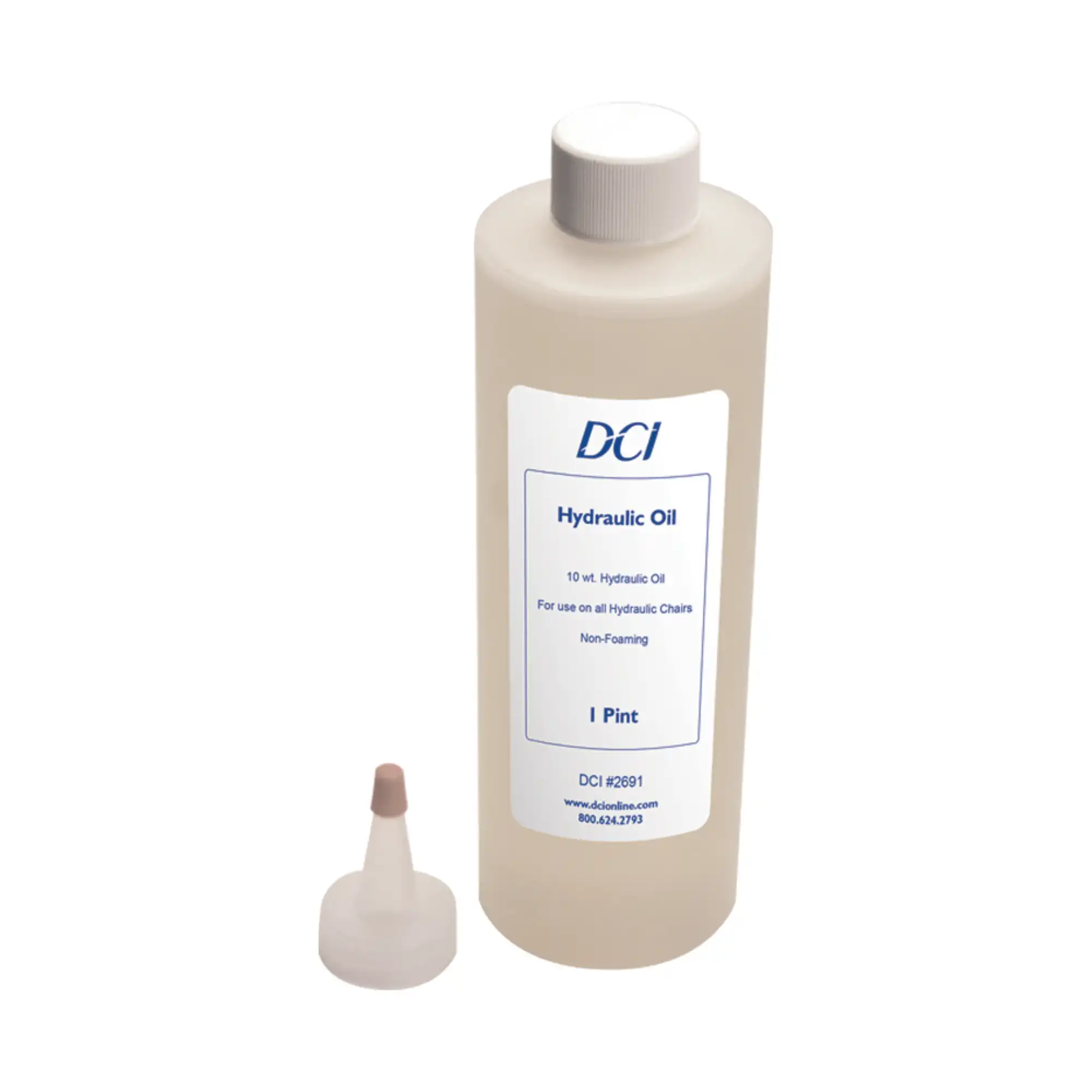 DCI International Hydraulic Chair Oil, 10 Weight, Non-Foaming, 16 oz Bottle, 1/Pk, 2691