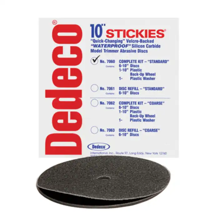 Stickies Model Trimmer Discs, Coarse, 36 Grit, 10", Velcro-Backed, 6/Box