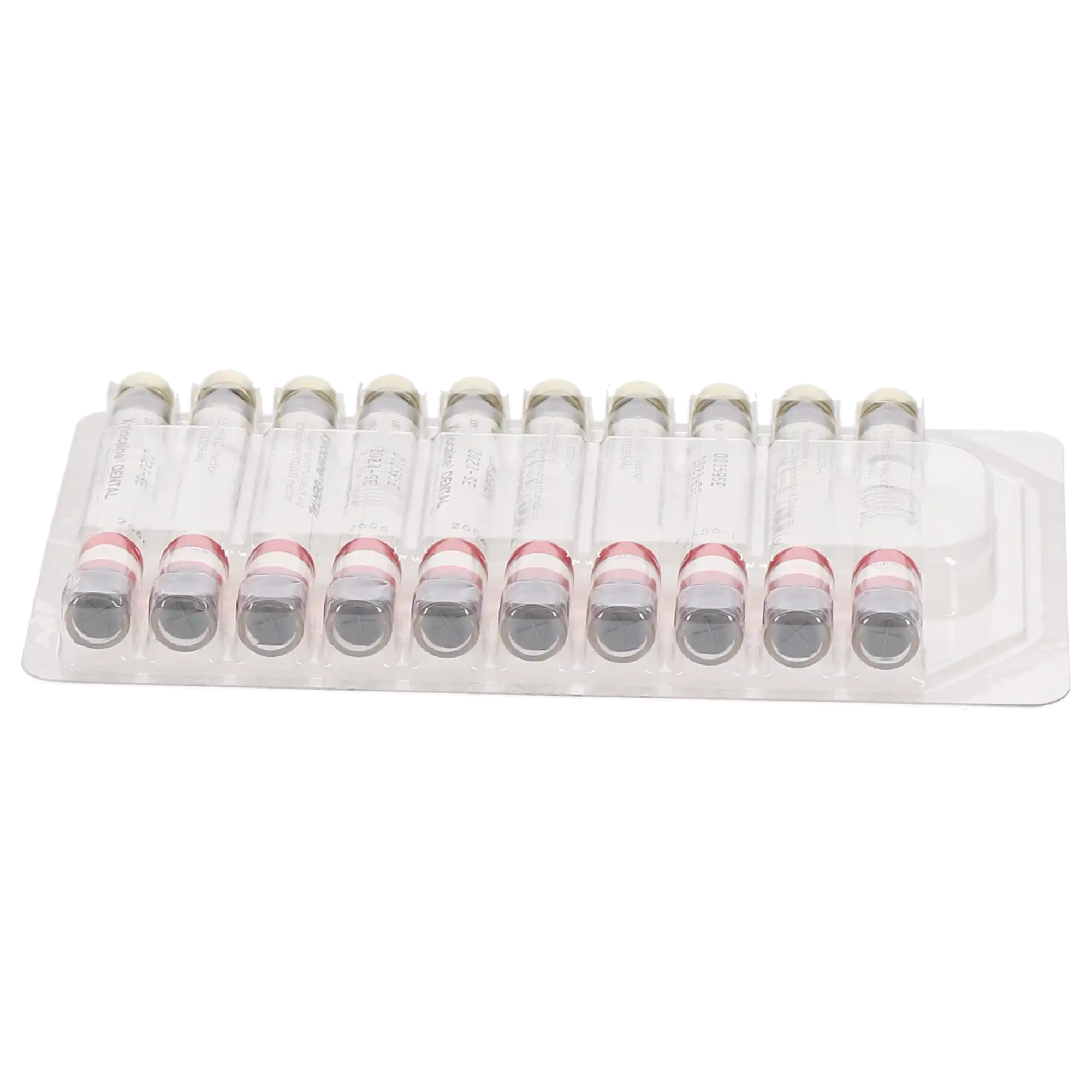 Xylocaine 2% Lidocaine HCl with Epinephrine 1:100,000 Dental Anesthetic Cartridges, 1.7 mL, Red, 50/Pk, 80015