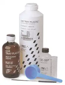 COE Tray Plastic Powder & Liquid Kit, Fast Set, 3 lb Powder, 16 oz Liquid, 2 x 2 oz Coe-Sep, 1 Kit