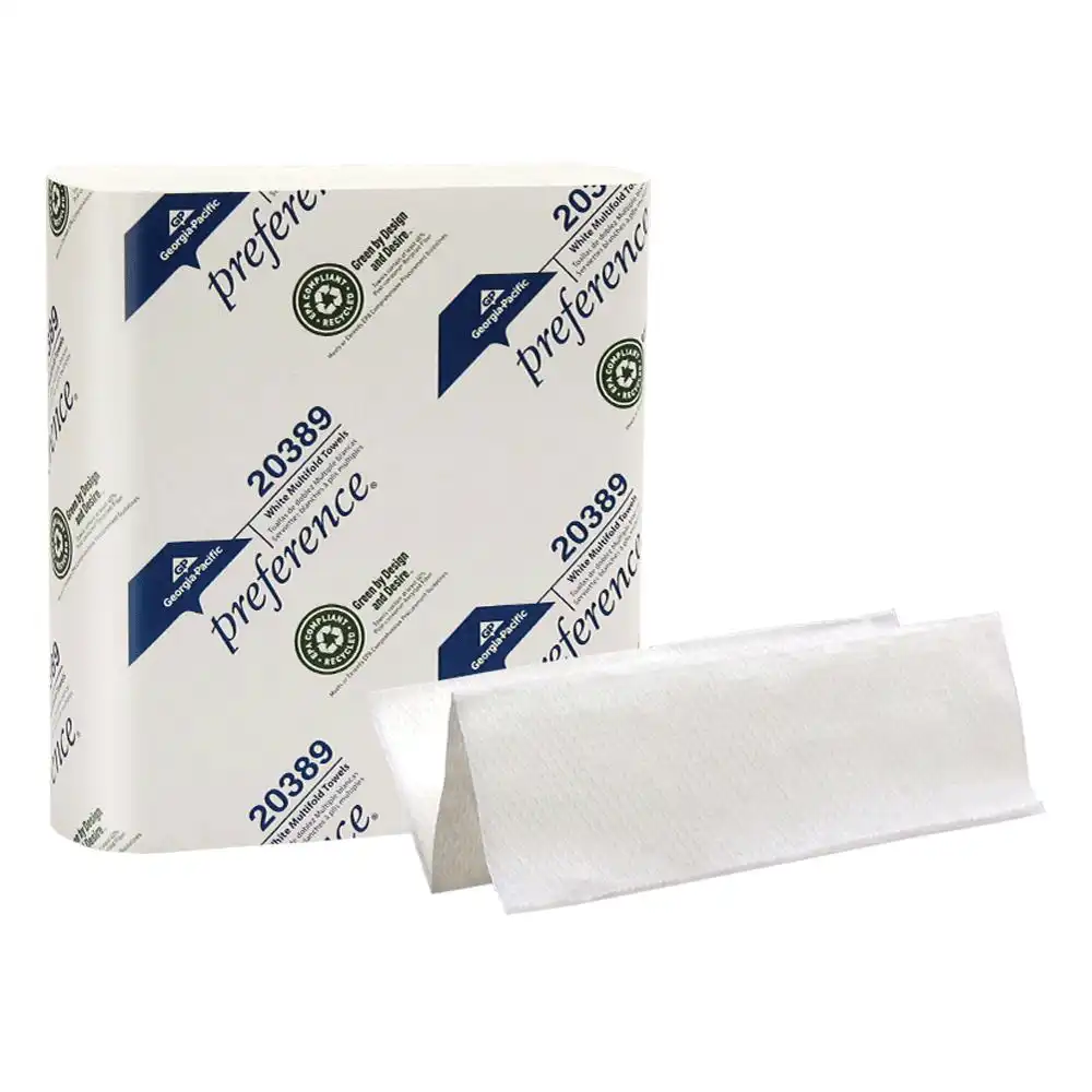 Georgia-Pacific Preference C-Fold Paper Towels, White, 10.1" x 13.2", 2400/Case (12 packs of 200)