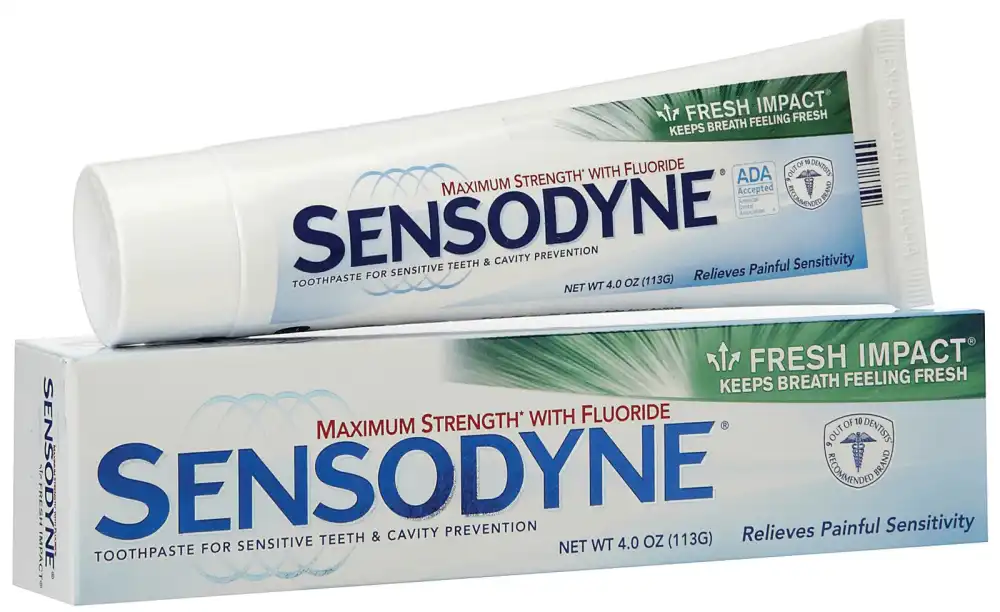 Sensodyne Extra Whitening Toothpaste, 4 oz Tube, Trial Size, 12 Tubes per Pack