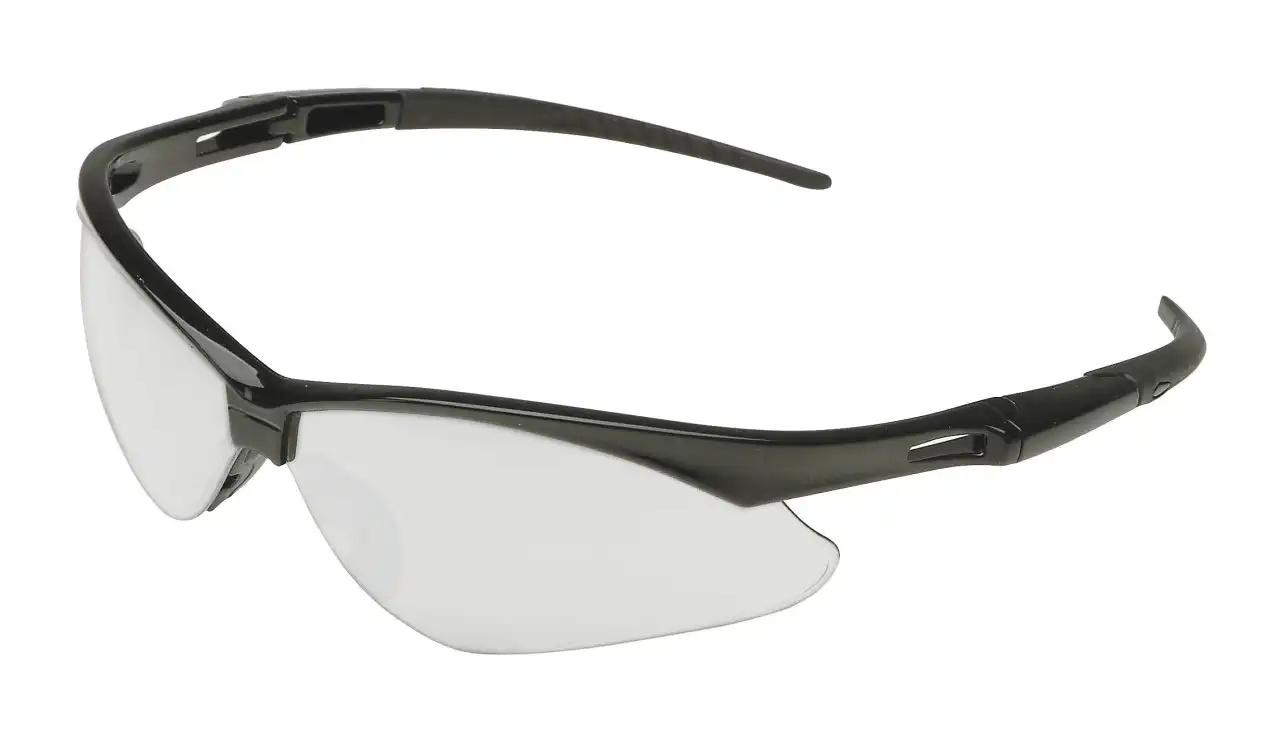 Halyard Nemesis V30 Safety Eyewear, Smoke Anti-Fog Lens, Black Frame