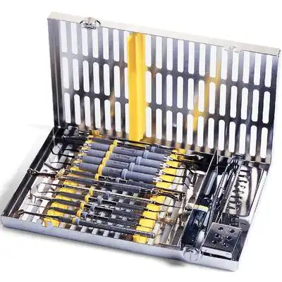Hu-Friedy IMS Signature Series Signa-Stat Cassette, 12-Instrument, Yellow, with Accessory Area, 1/Pk, IM8125