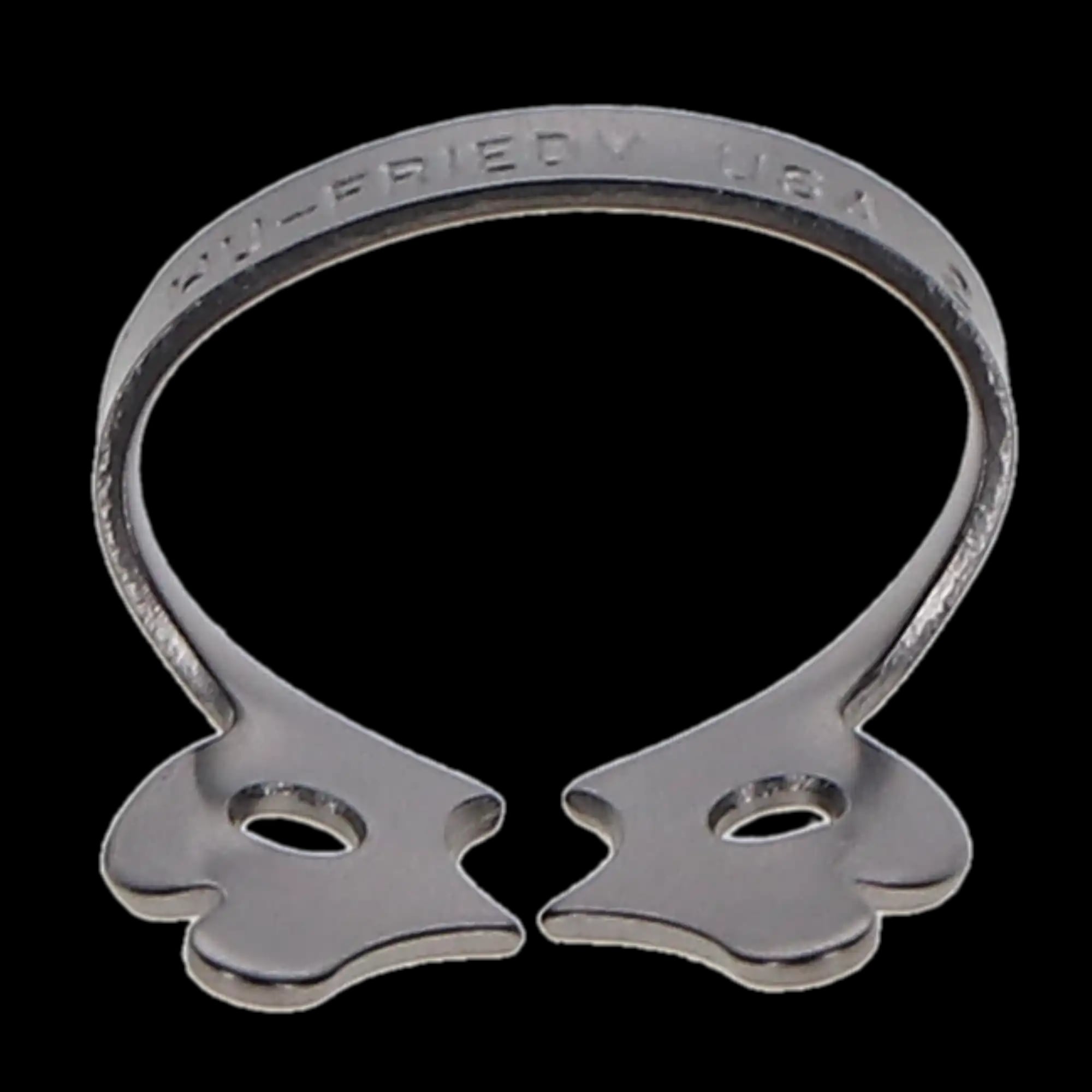 Hu-Friedy Satin Steel Rubber Dam Clamp, #2, Winged, Premolars, 1/Pk, RDCM2