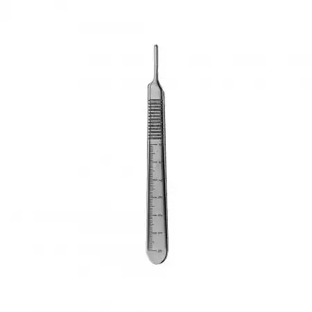 Hu-Friedy #3 Bard-Parker Style Scalpel Handle with Metric Ruler, Stainless Steel, 1 Each, 10-130-03