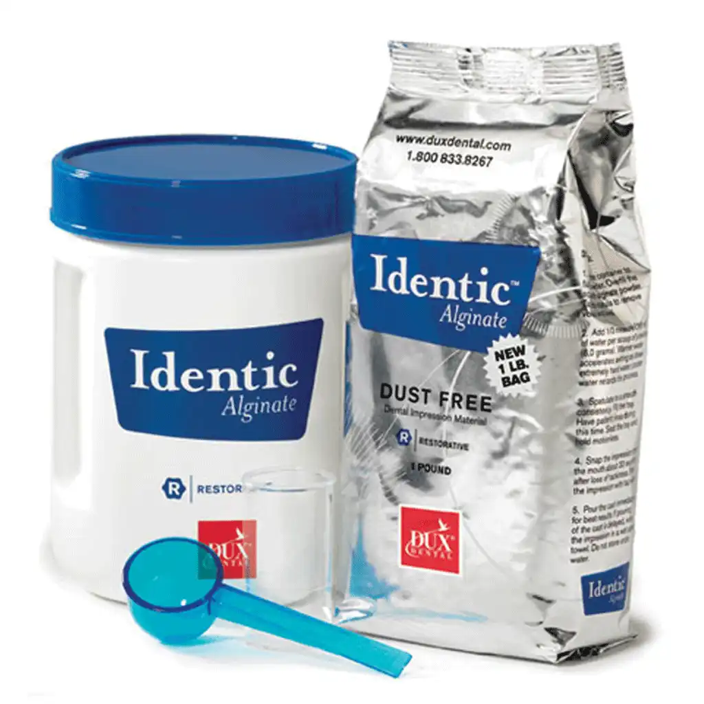 Identic Alginate Impression Material, Dustless, Regular Set, Canister, 1 lb, Cinnamon, 1/Pk