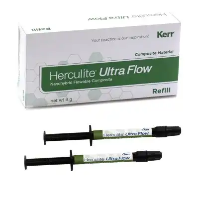Herculite Ultra Flow Flowable Composite, Syringe Refill, Shade A3, 2 x 2 g Syringes with 20 Dispensing Tips, 2/Pk, 35394